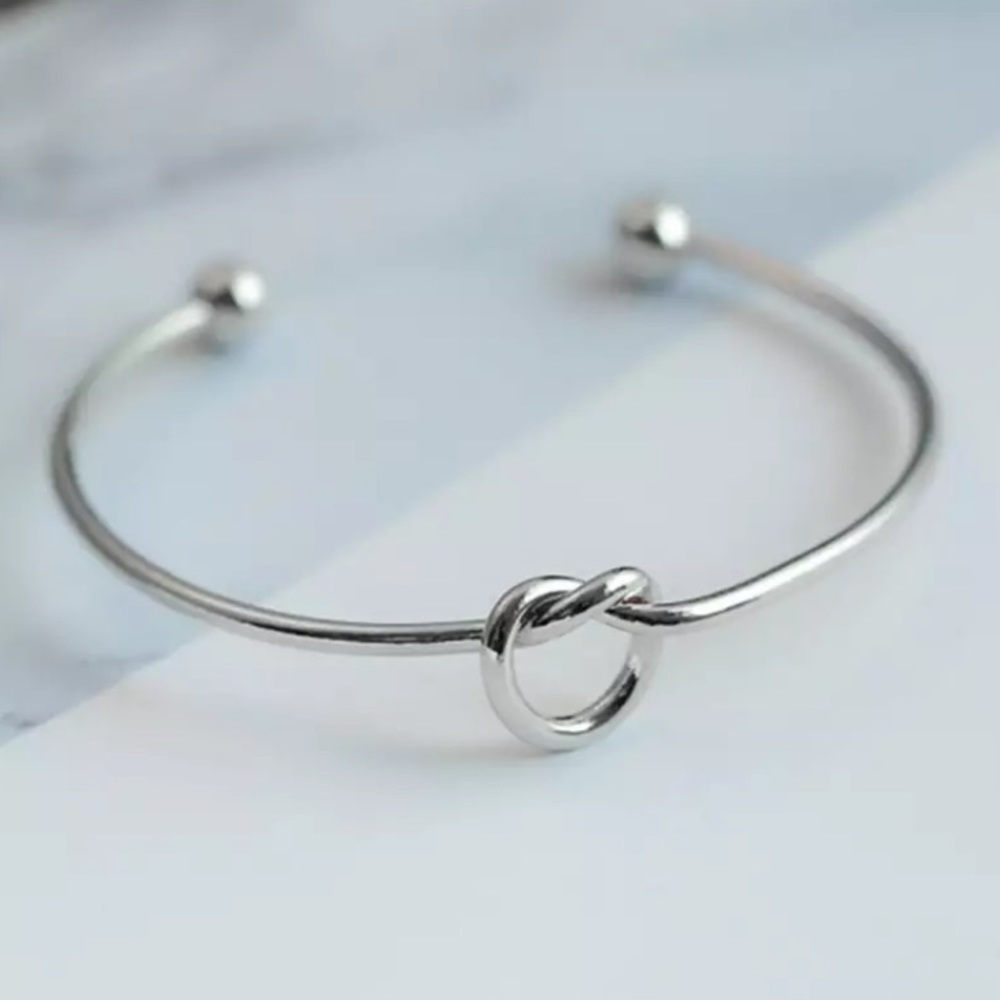 Silver Knot Minimalist Bracelet
